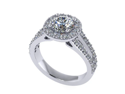 Women diamond ring 3d render 3D Print Model
