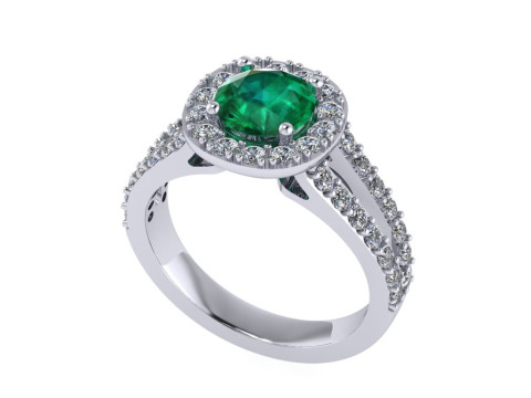 Women diamond ring 3d render Model Cetak 3D