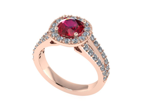 Women diamond ring 3d render Model Cetak 3D