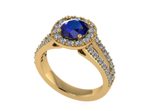 Women diamond ring 3d render Model Cetak 3D