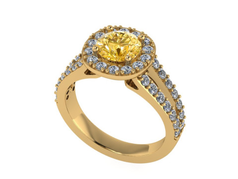 Women diamond ring 3d render Model Cetak 3D