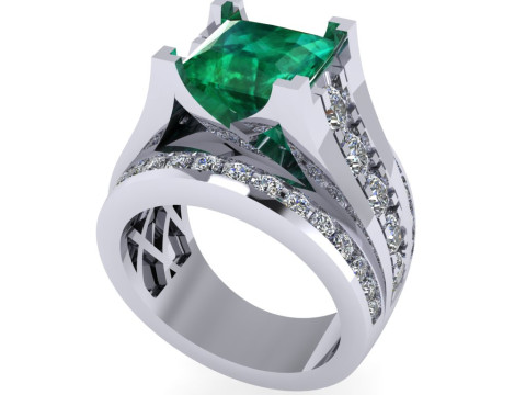 Diamond ring design 3d render 3D प्रिंट मॉडल