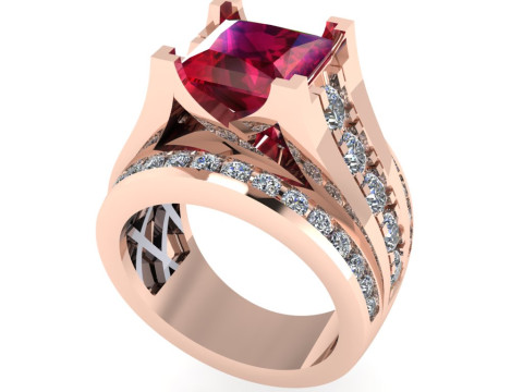 Diamond ring design 3d render 3D प्रिंट मॉडल