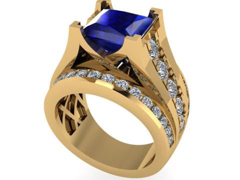 Diamond ring design 3d render 3D प्रिंट मॉडल