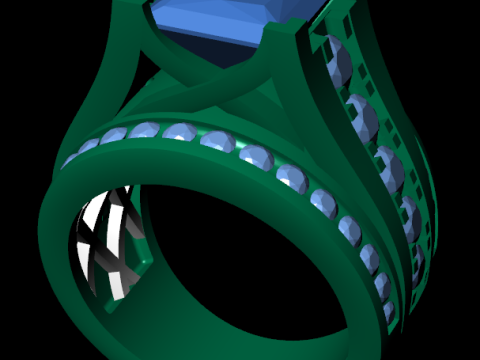 Diamond ring design 3d render 3D प्रिंट मॉडल