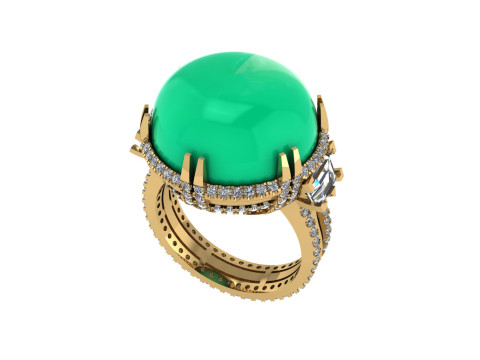 Diamond ring design 3d render 3Dプリントモデル