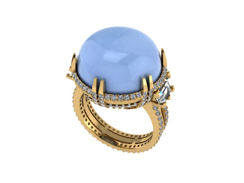 Diamond ring design 3d render 3Dプリントモデル