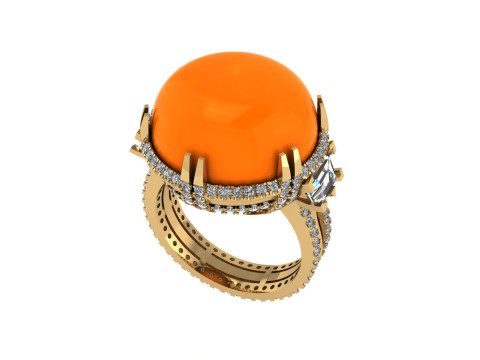 Diamond ring design 3d render 3Dプリントモデル