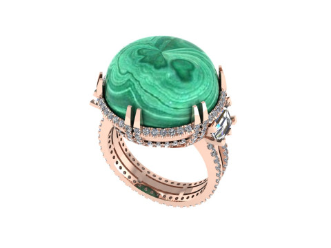 Diamond ring design 3d render 3Dプリントモデル