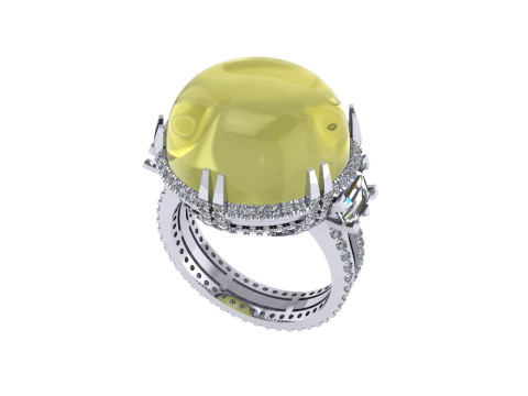 Diamond ring design 3d render 3Dプリントモデル
