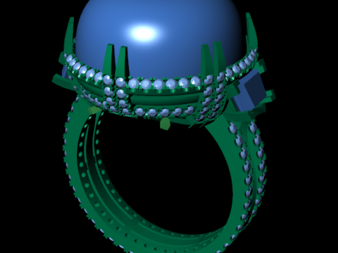 Diamond ring design 3d render 3Dプリントモデル