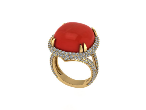 Diamond ring design 3d render 3Dプリントモデル