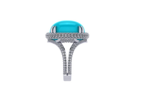 Diamond ring design 3d render 3Dプリントモデル