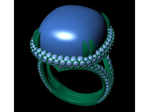 Diamond ring design 3d render 3Dプリントモデル