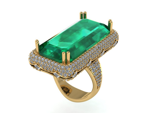Diamond ring design 3d render Modelo de impresión 3D