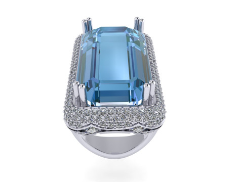 Diamond ring design 3d render Modelo de impresión 3D