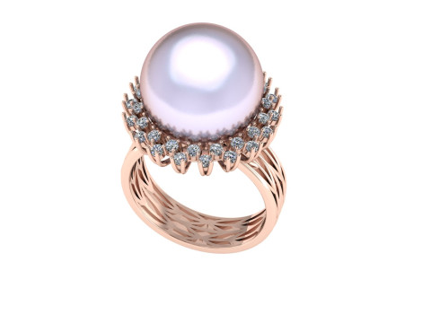Diamond ring design 3d render 3Dプリントモデル