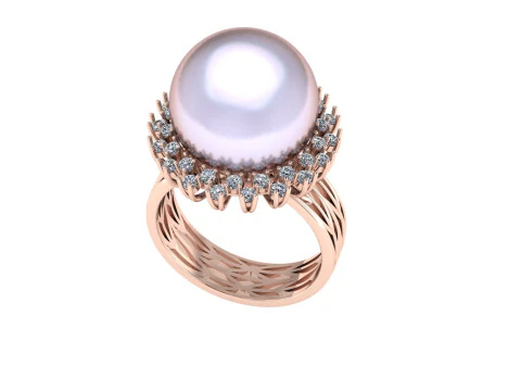 Diamond ring design 3d render 3D Print Model