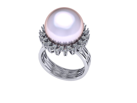Diamond ring design 3d render 3Dプリントモデル