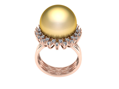 Diamond ring design 3d render 3Dプリントモデル