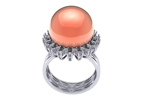 Diamond ring design 3d render 3Dプリントモデル