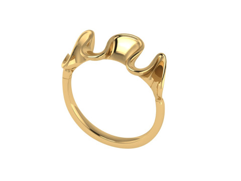 Diamond ring design 3d render Modello di stampa 3D