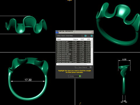 Diamond ring design 3d render 3D Print Model