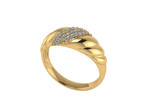 Diamond ring design 3d render 3Dプリントモデル
