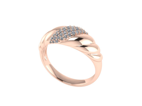 Diamond ring design 3d render 3Dプリントモデル