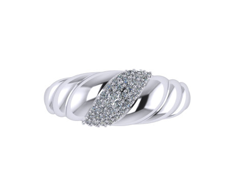 Diamond ring design 3d render 3Dプリントモデル