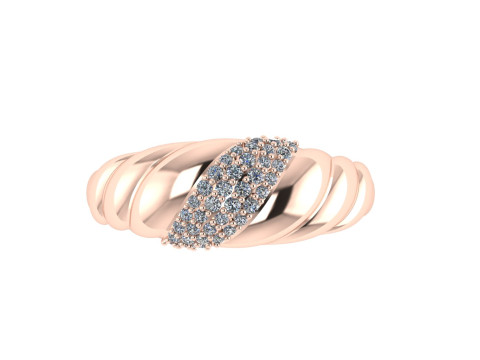 Diamond ring design 3d render 3Dプリントモデル