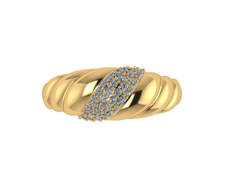 Diamond ring design 3d render 3Dプリントモデル