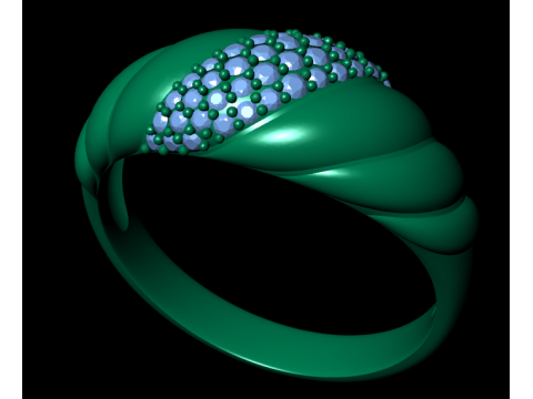 Diamond ring design 3d render 3Dプリントモデル