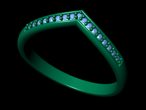 Diamond ring design 3d render 3Dプリントモデル