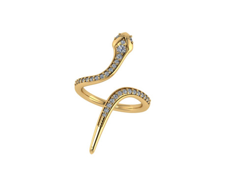 Snake ring design 3d render 3Dプリントモデル
