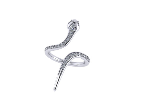 Snake ring design 3d render 3D Print Model
