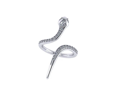 Snake ring design 3d render 3D Print Model