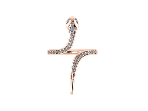 Snake ring design 3d render 3D Print Model