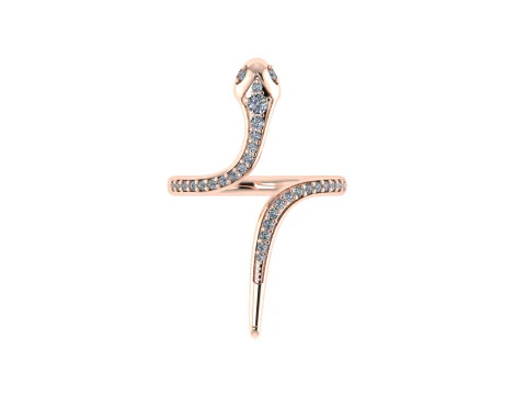 Snake ring design 3d render 3D Print Model