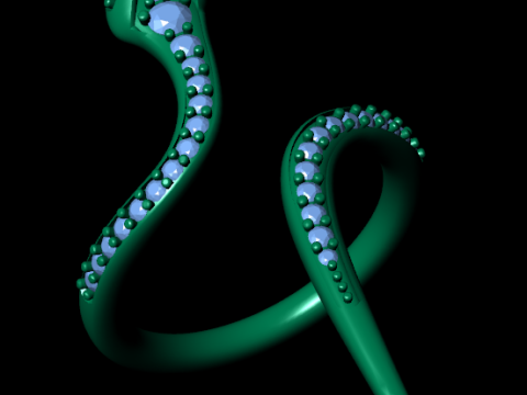 Snake ring design 3d render 3D Print Model