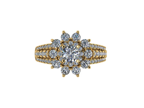 Diamond ring design 3d render Modelo de impresión 3D