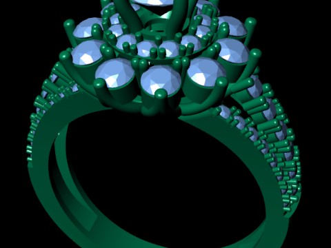 Diamond ring design 3d render Modelo de impresión 3D