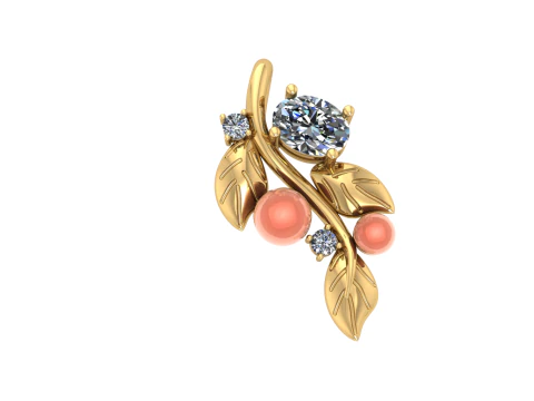 Бриллиантовый кулон 3D рендеринг 3D Принт Модель