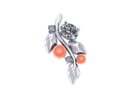 Алмазний кулон 3d візуалізації 3D Принт Модель