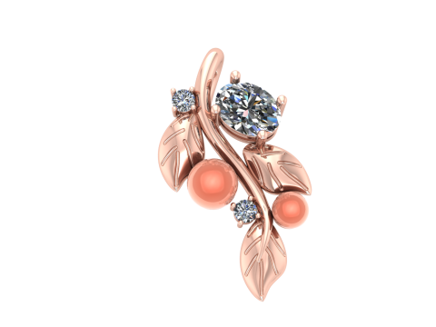 Алмазний кулон 3d візуалізації 3D Принт Модель