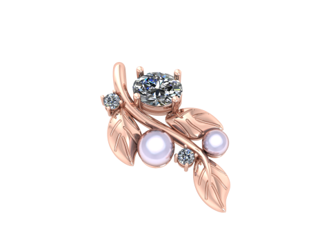 Алмазний кулон 3d візуалізації 3D Принт Модель