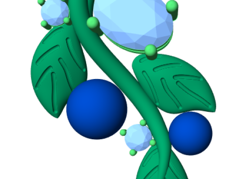 Алмазний кулон 3d візуалізації 3D Принт Модель