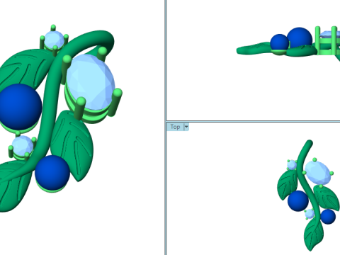 Алмазний кулон 3d візуалізації 3D Принт Модель