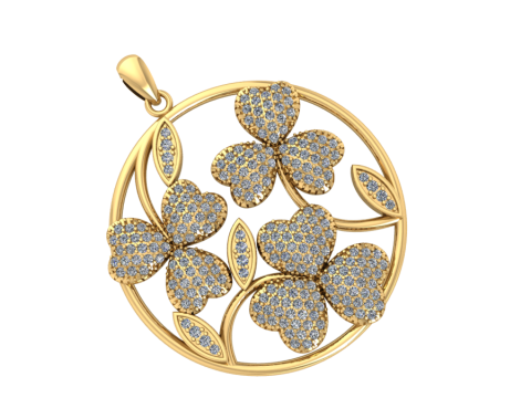 Render 3d liontin berlian Model 3D