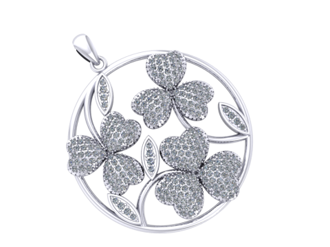 Бриллиантовый кулон 3D рендеринг 3D Модель